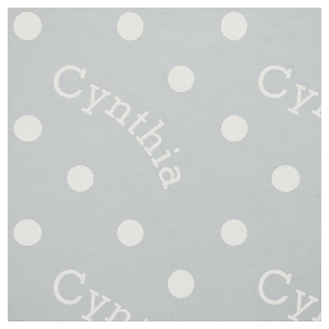 Personalized Name Custard Light Grey Fabric (Swatch)