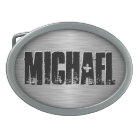 Personalized Name Custom Belt Buckle Black/Grey