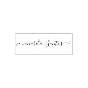 Personalized Name Custom Chic Script Simple Modern Self-inking Stamp