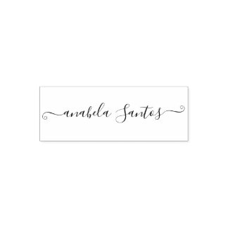 Personalized Name Custom Chic Script Simple Modern Self-inking Stamp