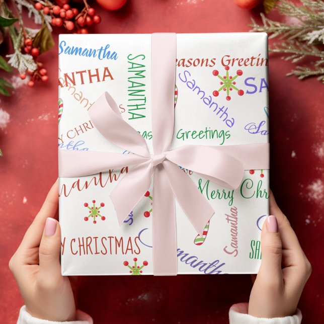Personalized Name Custom Christmas Wrapping Paper (Creator Uploaded)