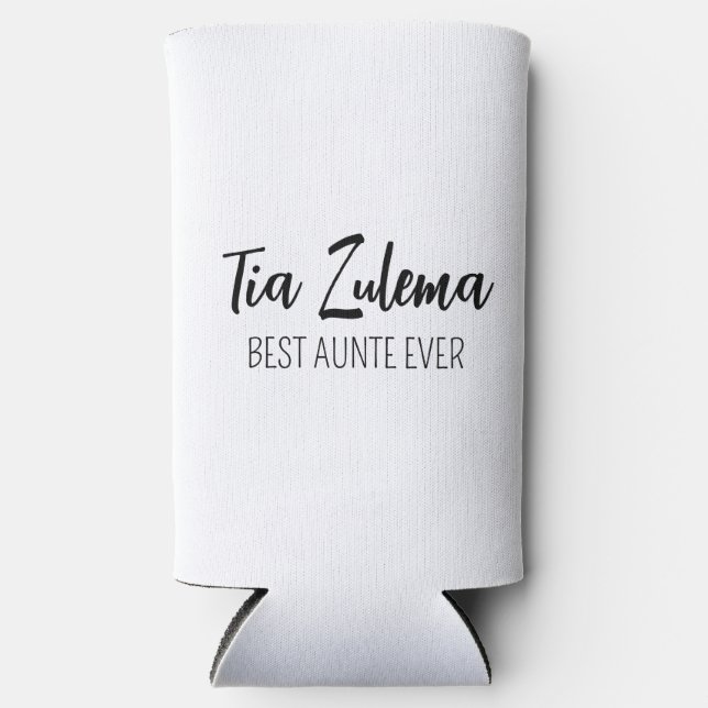 Personalized name • Custom name best aunt • add yo Seltzer Can Cooler (Front)