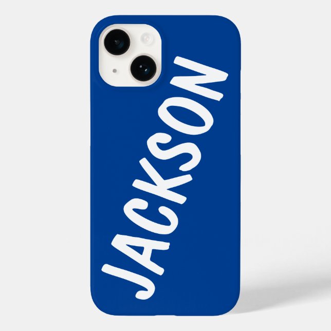Personalized Name Custom Name Blue Birthday Gift  Case-Mate iPhone Case (Back)