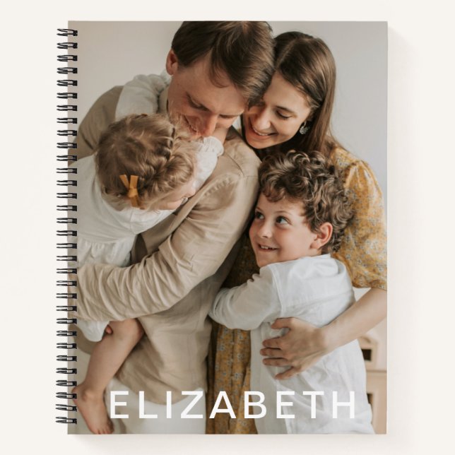 personalized name custom photo notebook (Front)