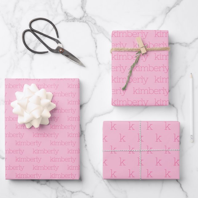 Personalized Name Custom Wrapping Paper Sheet (Front)