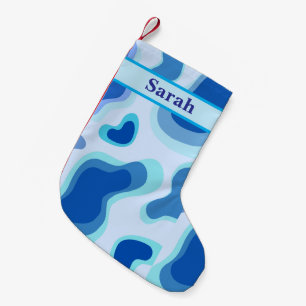 Personalized Name Cute Blue Colour Merry Chistmas Small Christmas Stocking