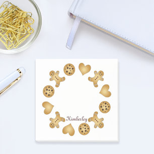 Personalized Name Cute Cookie Gingerbread Man Post-it Notes