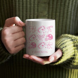 Personalized Name Cute Football Coquette Bow Pink Coffee Mug<br><div class="desc">Score a touchdown with this adorable, custom football-themed mug! Perfect for the sports-loving girl, this personalized mug combines playful, hand-drawn footballs, helmets, and bows with a fun, feminine twist. The soft pink design on a white background makes it an ideal gift for anyone who enjoys blending a sporty vibe with...</div>