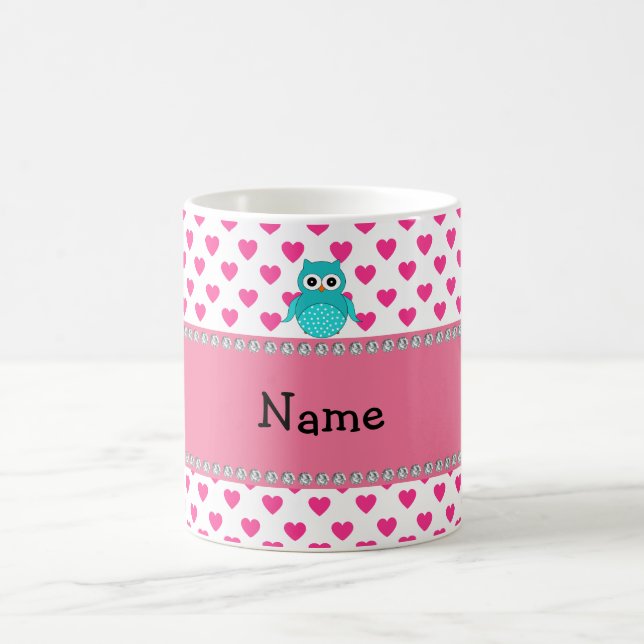 Personalized name cute owl coffee mug (Center)