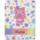 Personalized name cute pig rainbow stripes