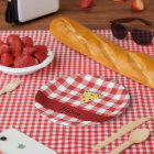 Personalized name cute pizza red chequered