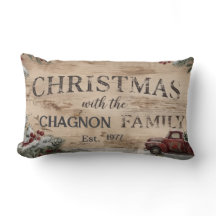 Personalized Name Date Family Christmas Wood Sign