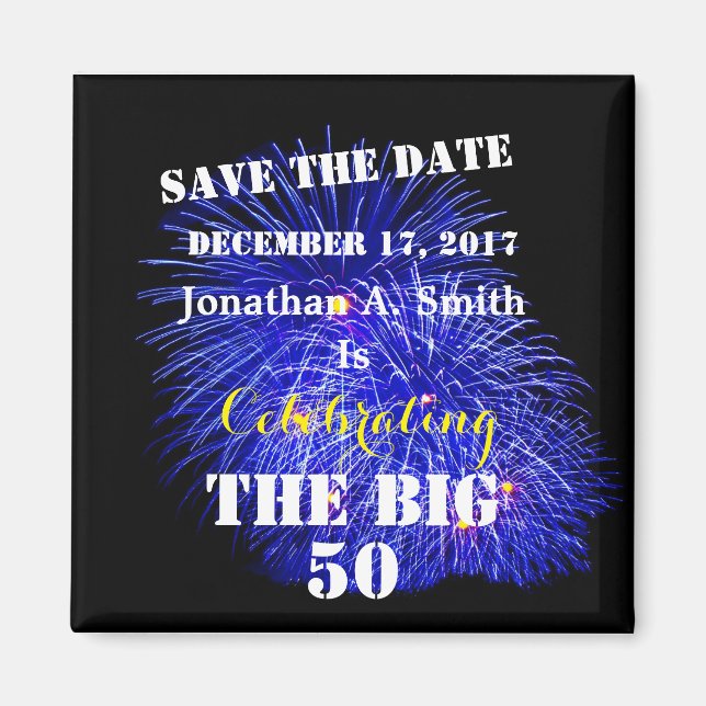 Personalized Name & Date - Magnet (Front)