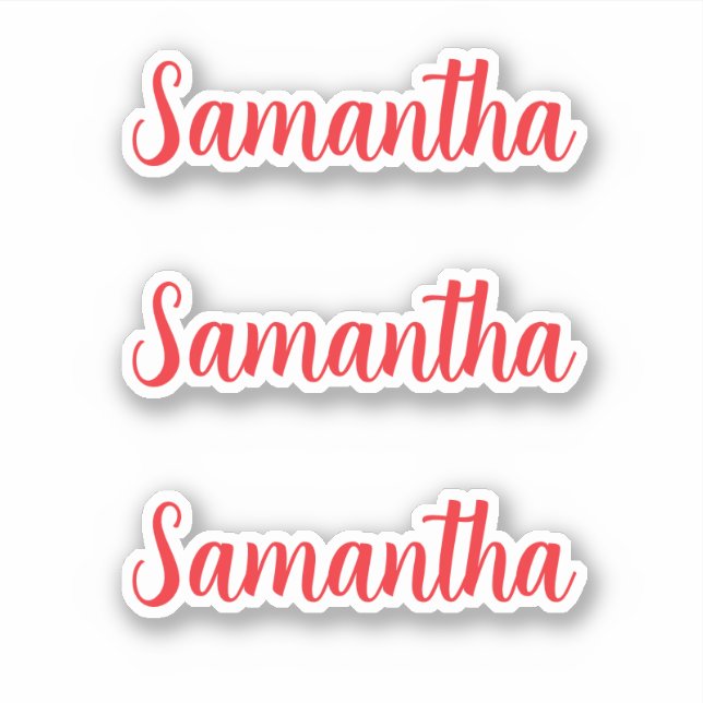 Personalized Name Decal Custom Times Three Sticker (Front)