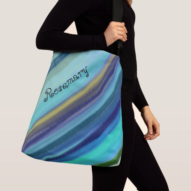 Personalized Name Deep Sea Ocean Shades  Crossbody Bag (Close Up)