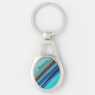 Personalized Name Deep Sea Ocean Shades Keychain
