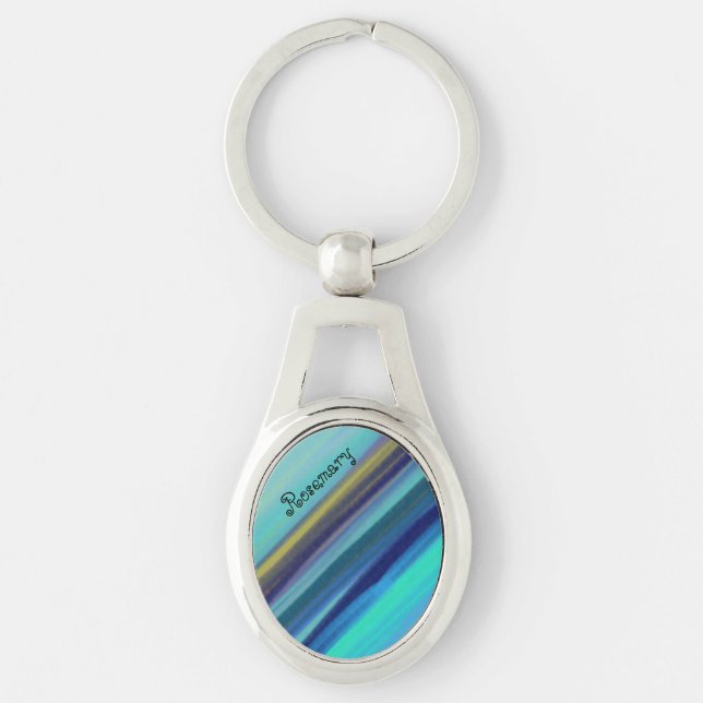 Personalized Name Deep Sea Ocean Shades  Keychain (Front)