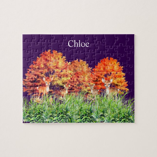 Personalized name Deer Jigsaw Puzzle (Horizontal)