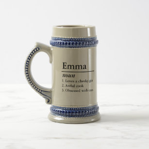Personalized Name Definition Beer Stein