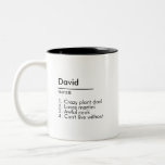 Personalized Name Definition Custom Gift for Him Two-Tone Coffee Mug<br><div class="desc">Personalized Name Definition Custom Gift for Him</div>
