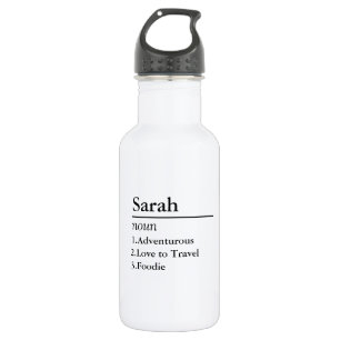 Personalized Name Definition Grey Satin   532 Ml Water Bottle