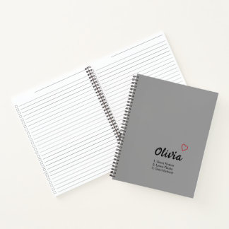 Personalized Name Definition Notebook