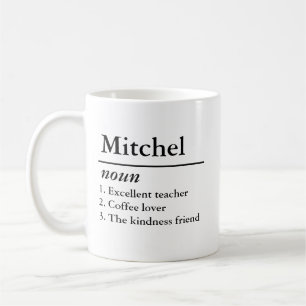 Personalized Name Definition Noun Custom Text Coffee Mug