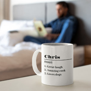 Personalized Name Definition Noun Dad Father's Day Coffee Mug