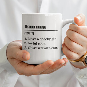 Personalized Name Definition Noun Mom Mother's Day Coffee Mug