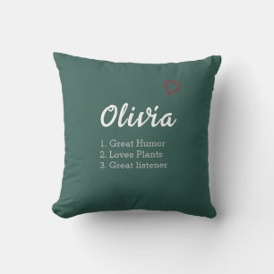 Personalized Name Definition Throw Pillow