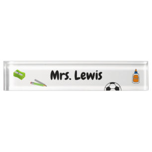 Personalized Name Desk Plate for Teacher   Custom 