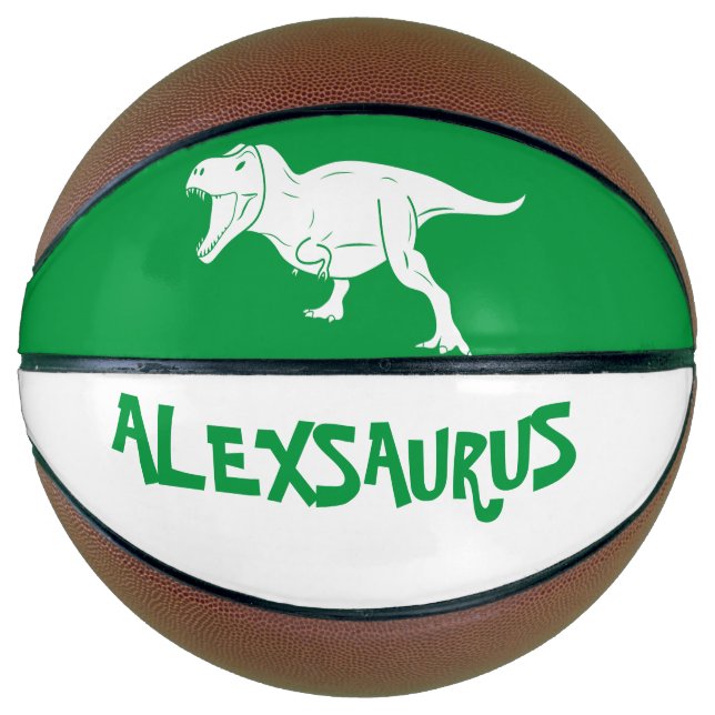 Personalized Name Dinosaur  Basketball (Front)