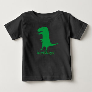 Personalized Name Dinosaur Funny Baby T-Shirt