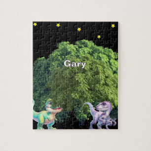 Personalized Name Dinosaur Jigsaw Puzzle