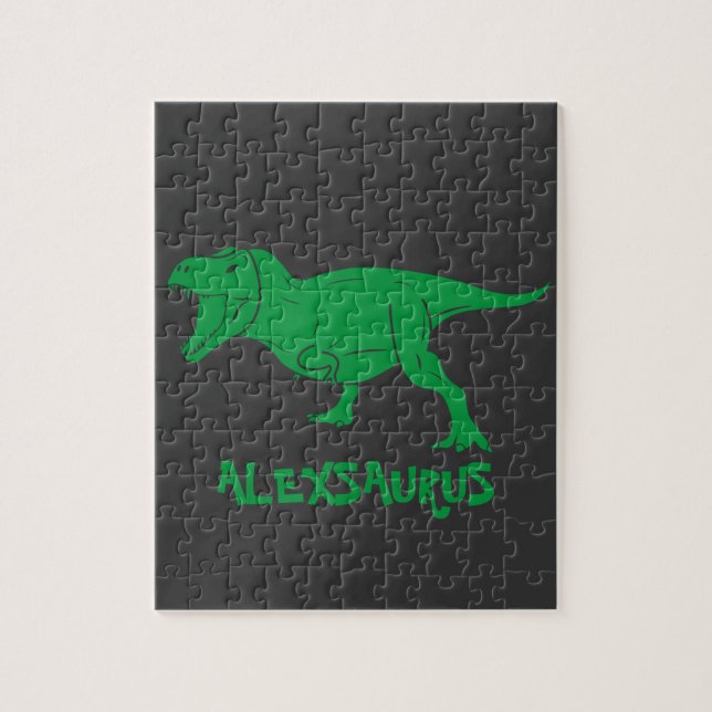 Personalized Name Dinosaur  jigsaw puzzle (Vertical)