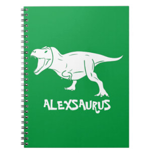 Personalized Name Dinosaur Notebook