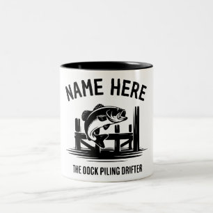 Personalized Name Dock Shadow Bass Two-Tone Coffee Mug