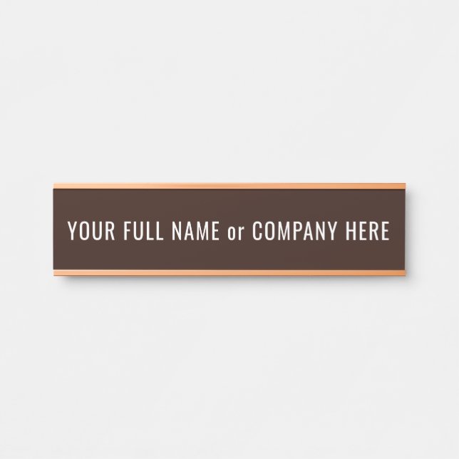 Personalized Name Door Sign Custom Colours and Fon (Front)