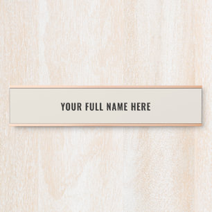 Personalized Name Door Sign Template Choose Colour
