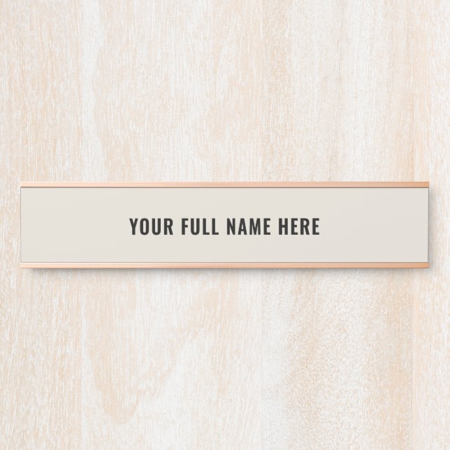 Personalized Name Door Sign Template Choose Colour (Front)
