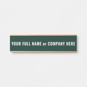 Personalized Name Door Sign Template Custom Color
