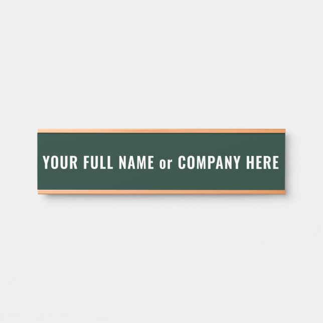 Personalized Name Door Sign Template Custom Color (Front)