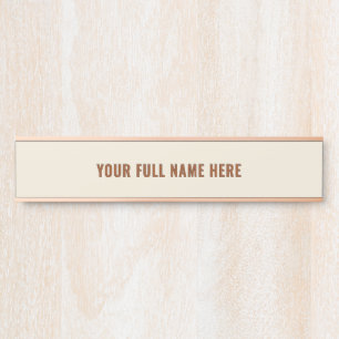 Personalized Name Door Sign Template Custom Colour