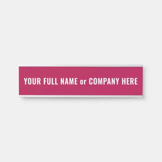 Personalized Name Door Sign Your Colours and Font (Front)