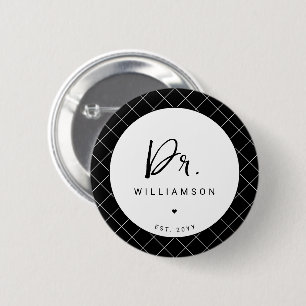 Personalized Name Dr Minimalist Doctor Graduation 2 Inch Round Button