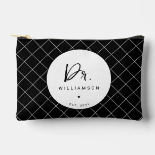 Personalized Name Dr Minimalist Doctor Graduation Accessory Pouch