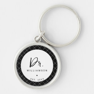 Personalized Name Dr Minimalist Doctor Graduation Keychain