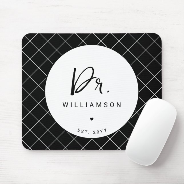 Personalized Name Dr Minimalist Doctor Graduation Mouse Pad (With Mouse)
