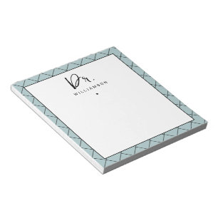 Personalized Name Dr Minimalist Doctor Graduation Notepad