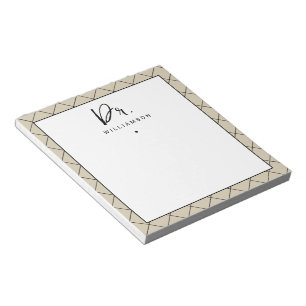 Personalized Name Dr Minimalist Doctor Graduation Notepad